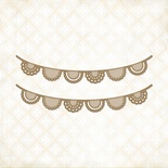 Чипборд Blue Fern Studios - Doily Bunting