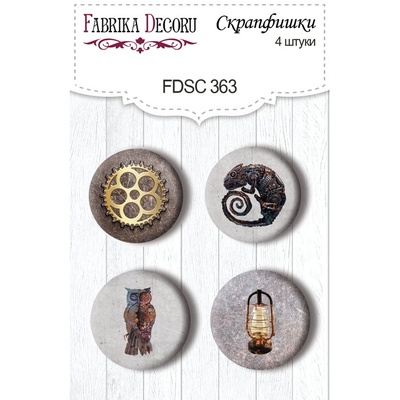 Скрапфишки набор 4шт Grunge&Mechanics #363, ТМ Fabrika Decoru