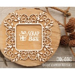 Чипборд ScrapBox - Ажурная новогодняя рамка с остролистом Hh-036