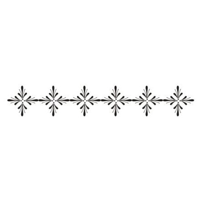 Акриловый штамп Stamp Border F007 Бордюр, размер 9,7 * 1,6 см
