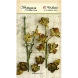 Набор объемных цветов Petaloo - FloralEphemera - Moss Green