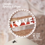 Основа для шейкера ScrapBox круг с надписью Love ( 2 заготовки) Hh-188