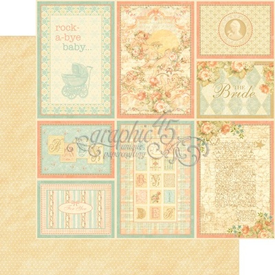 Набор скрапбумаги и декора Graphic 45 - Baby 2 Bride—Deluxe Collector's Edition, 30х30 см