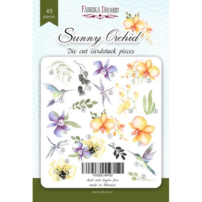 Набор высечек, коллекция Sunny Orchid, 49 шт., ТМ Фабрика Декора