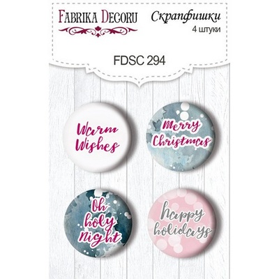 Набор скрапфишек Winter Love Story, TM Fabrika Decoru из 4 шт № 294