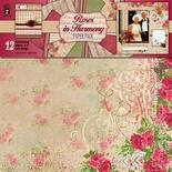 Набор скрапбумаги HOTP - Roses Harmony Paper Pack, 12 листов, размер 30х30 см