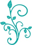 Лезвие от Cheery Lynn Designs - Mini Fanciful Flourish Right - B291