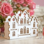 3d чипборд ScrapBox - Английские домики в ряд Hd-014