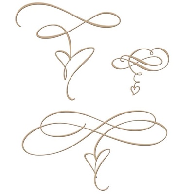Пластины для фольгирования от Spellbinders - Heart Flourishes