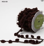 Лента  Pom Pom String, ширина 1,2 см, 90 см, цвет коричневый