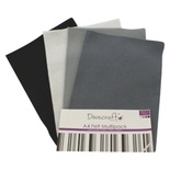 Набор фетра от Dovecraft - Blacks and Greys, формат A4, 8 листов
