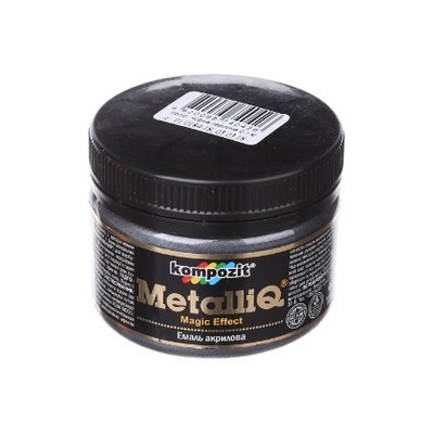 Эмаль акриловая METALLIQ Kompozit черный жемчуг (чорна перлина), 100 г
