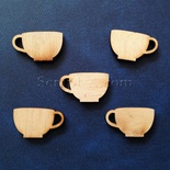 Деревянная фигурка WOOD-017 - Чашка, 1 штука