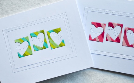Нож для вырубки от Poppystamps -  Triple Heart Twirl craft die
