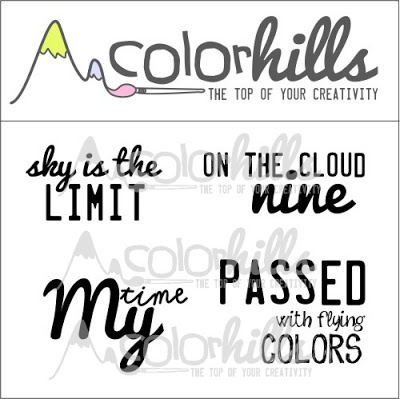 Набор бумаги, фишек и штампов от Color Hills - Коллекция Lazy moments, 16 элементов