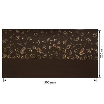 Отрез кожзама с тиснением  золотой фольгой Golden Dill  Chocolate 50 х 25 см, ТМ Фабрика Декора