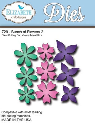 Нож от Elizabeth Craft Designs - New Bunch of Flowers, 9 элементов.