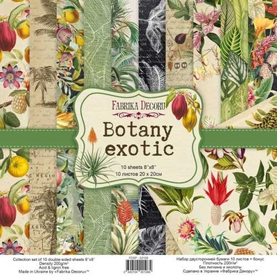 Набор скрапбумаги Botany exotic 20x20 см, ТМ Фабрика Декора