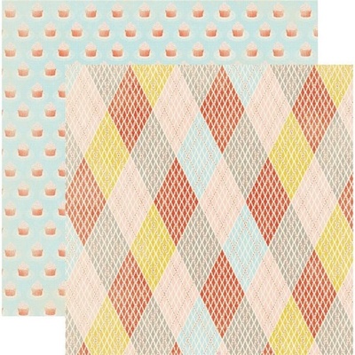 Лист скрапбумаги Webster's Pages Merriment, 30х30 см, двусторонняя