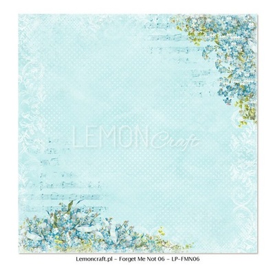 Лист двусторонней бумаги для скрапбукинга LemonCraft -  Forget Me Not 06