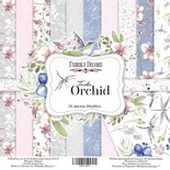 Набор скрапбумаги - Tender orchid, 20x20 см, Фабрика Декора
