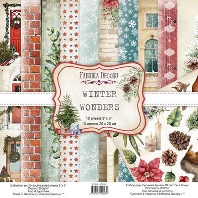 Набор скрапбумаги Winter wonders, ТМ Фабрика Декора