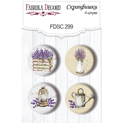 Скрапфишки 4шт. Набор 299, Lavender Provence, ТМ Фабрика Декору