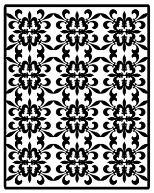 Шаблон для тиснения Spellbinders Impressabilities Dies - Fleur De Lis Pattern