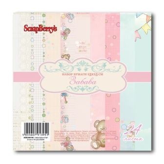 Набор бумаги для скрапбукинга Забава, 15х15 см, 24 листа 170 гр/м от ScrapBerry's - Забава