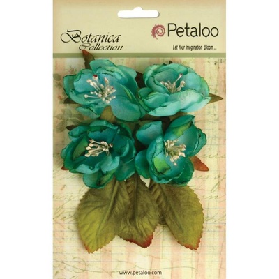Набор объемных цветов Petaloo - Botanica Blooms x4 - Teal