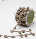Лента Pom Pom String, ширина 1,2 см, 90 см, цвет серый