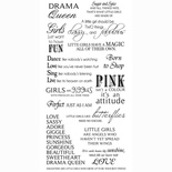 Натирки от Kaisercraft - Girls -rub-on quotes, RB916, 15x30 см