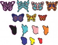 Лезвия Mini Dimensional Butterflies w Angel Wings от Cheery Lynn Designs, 14 шт.