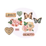 Деревянные украшения Prima - Apricot Honey Wood Shapes, 9 штук