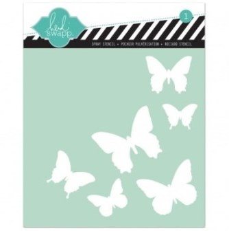 Трафарет от Heidi Swapp - BUTTERFLY - STENCILS