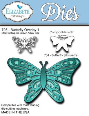 Нож от Elizabeth Craft Designs - Butterfly Overlay, 3 элемента.