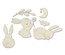 Набір чипбордів Sweet bunny 10х15 см #707, колір молочний, ТМ Фабрика декору