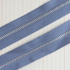 Тесьма с молнией Zipper Trim - Earl Grey, цвет серый, ширина 13 мм, длина 90 см