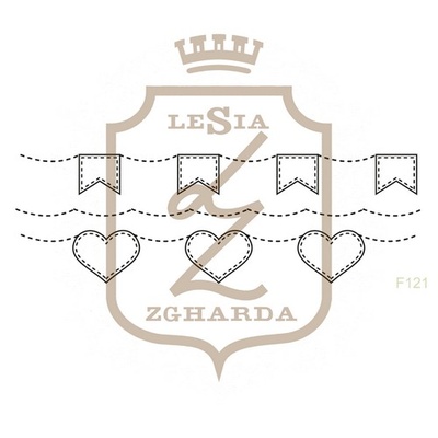 Набор акриловых штампов Lesia Zgharda F121 ГІРЛЯНДИ, 3 штуки, ширина 7.8 см.