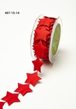 Лента - Star Banner Red - красная, ширина - 38 мм, длина 90 см