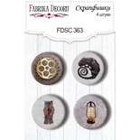 Скрапфишки набор 4шт Grunge&Mechanics #363, ТМ Fabrika Decoru