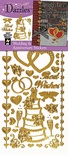 Набор наклеек-высечек HOTP - Wedding & Anniversary Dazzles Gold, размер 10х22,5 см, 39 штук
