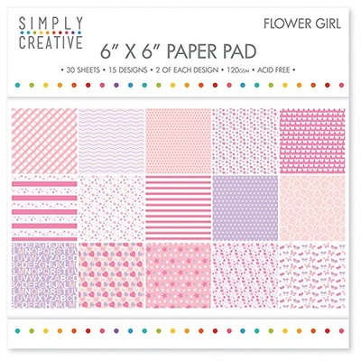 Набор бумаги от Simply Creative - Flower Girl, 15х15см, 30 шт