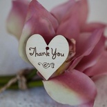Сердечко деревянное: thank you, 3х3,3см