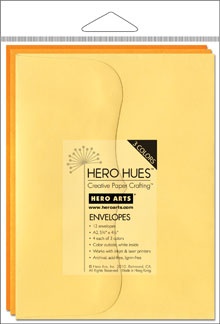Набор конвертов Hero Arts - SUNSHINE MIX ENVELOPES (оттенки желтого), 3 штуки