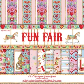 Набор бумаги от Helz Cuppleditch - Fun Fair, 15х15 см, 12 листов