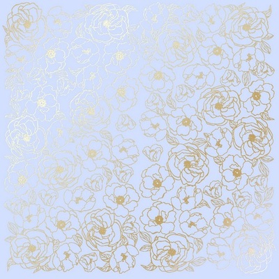 Лист односторонней бумаги с фольгированием Golden Pion Purple,ТМ Фабрика Декора