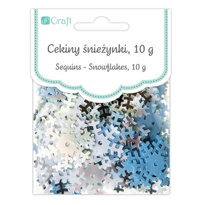 Пайетки снежинки 12 мм, 10г, TM dpCraft (Dalprint)