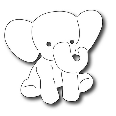 Лезвие Frantic Stamper - Precision Die - Baby Elephant - Слоник