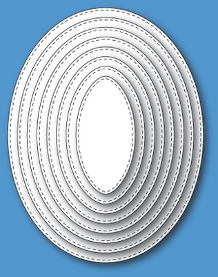 Ножи от Memory Box - Stitched Oval Layers craft die